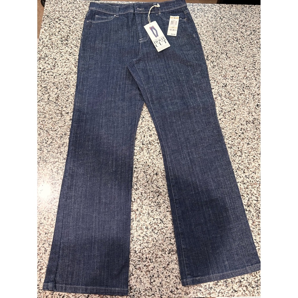 Women's Jeans 12P Style & Co. Petite Tummy Control Bootcut Jeans Rinse Wash Blue